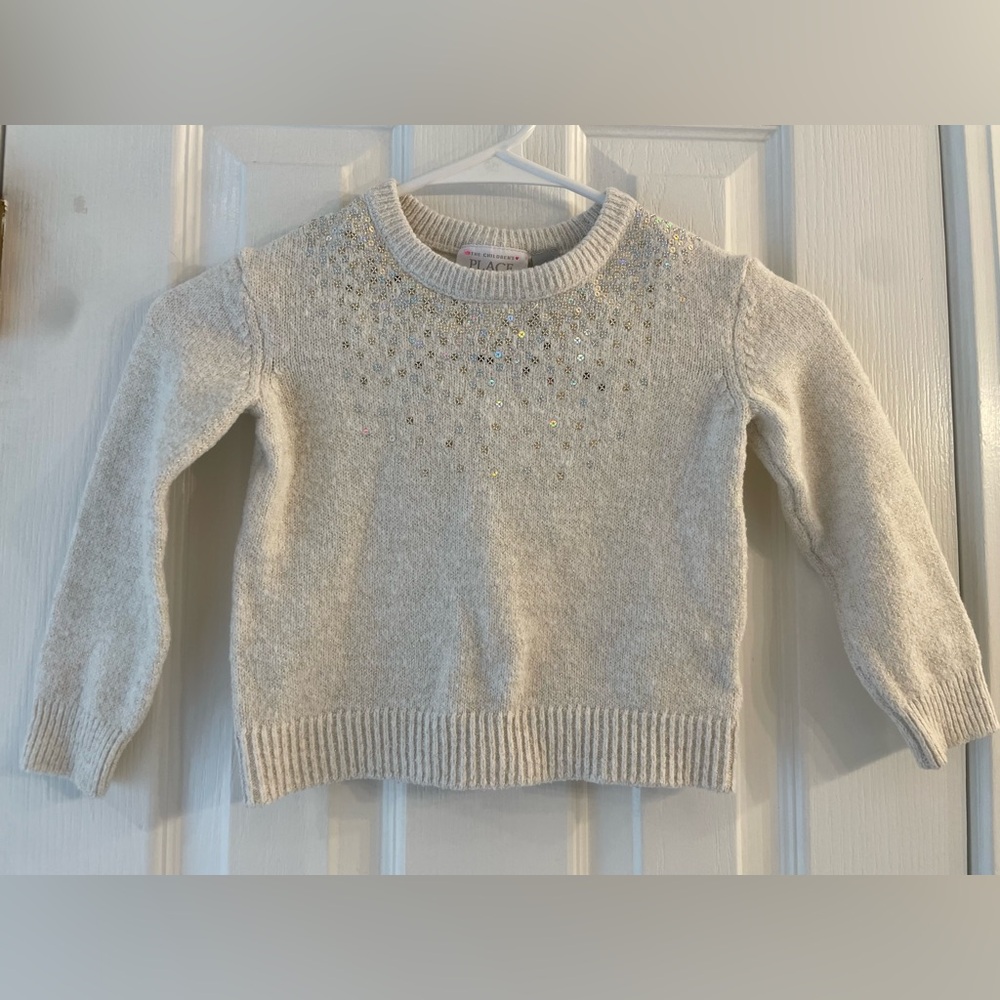 The Children’s Place Tan Sequined Sweater